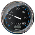Faria Chesapeake Black 5 Tachometer wDigital Hourmeter  6000 RPM Gas Inboard 33763