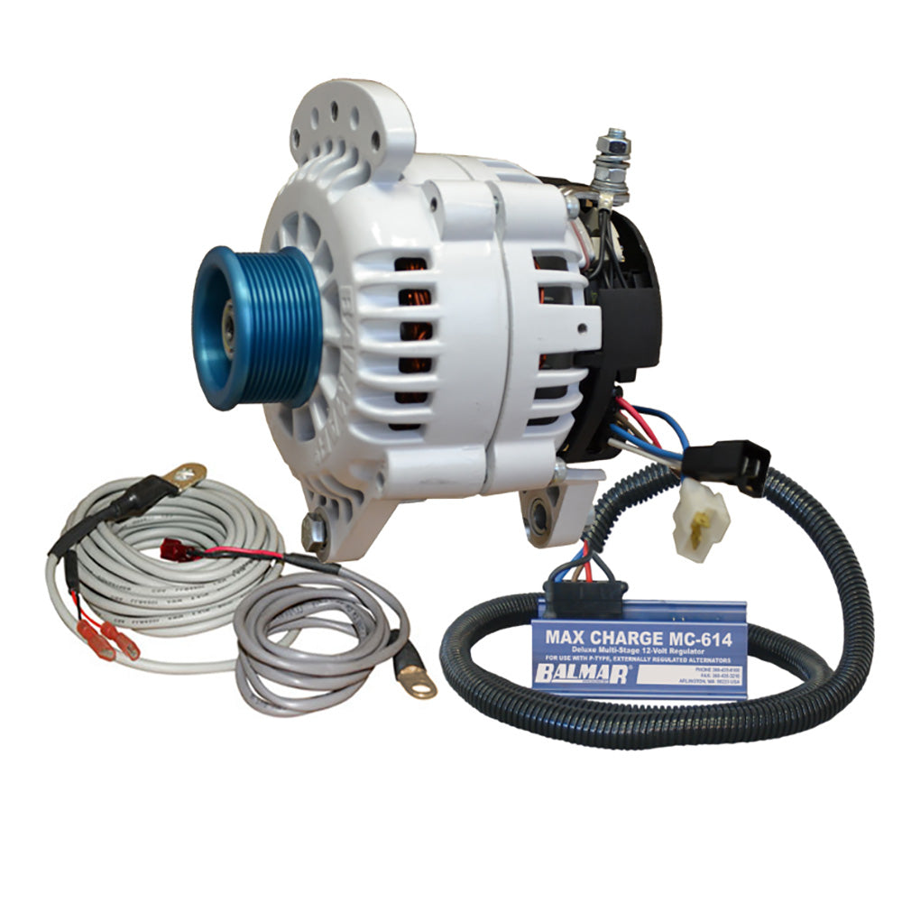 Balmar Alternator 120 AMP Kit 120V 315 Dual Foot Saddle J10 Pulley Regulator  Temp Sensor 60YPMC120J10