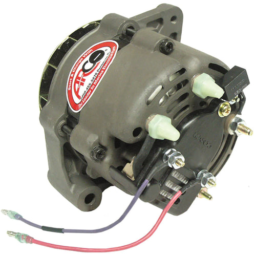 ARCO Marine Premium Replacement Alternator wSingle Groove Pulley  12V 55A 60050